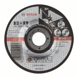 Bosch 2608602388 Cutting Disc 115mm 3-in-1 Metal/Inox Angle Grinder