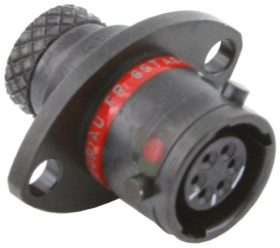 Złącze wielostykowe przemysłowe 6-pinowe, panelowe Gniazdo Souriau Sunbank by Eaton