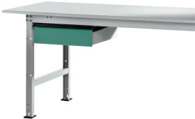 Manuflex AS0006.0001 Pojedyncza przegródka zielona HF 0001, z zamkiem, do głębokości stołu 800 mm, szer. X gł. X wys.= 4