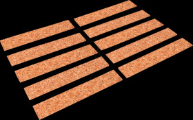 KORK-150X25X3 Universal soft jaws, self-adhesive, cork, 150 mm, 10 pcs.