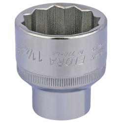 Elora 24517 1.1/4&quot; 1/2&quot; Square Drive Bi-hexagon Socket
