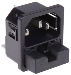 Złącze IEC IEC C14, na Zatrzask Męski 10A Proste Schurter