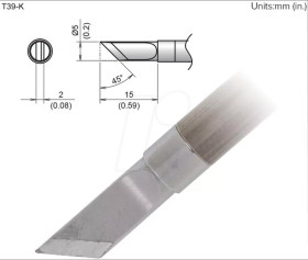 T39-K Aktiv-Lötspitze T39-K, 5,0 mm, messer