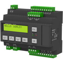 AkYtec 37C060 PR200 Mini PLC 24V DC 2-line LCD RS485 Modbus DIN mount