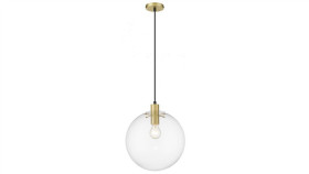 Elegancka Lampa Puerto Złota Z Szklanym Transparentnym Kloszem Na E27...