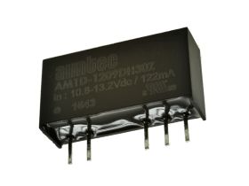 Przetwornica; AM1D-1209DH30Z; konwerter AC/DC; 12V (10,8÷13,2)V; DC; +/-9V; DC; 55mA; 1W; izolowany; 1kV; SIL7; przewlekany (THT