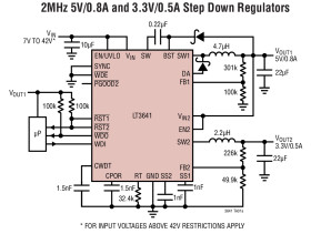 Dual Monolithic Buck Regulator with Power-On Reset and Watchdog Timer