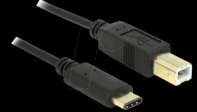 83330 Cable USB Type-C™ 2.0 male &gt; USB 2.0 Type-B male 2.0 m black