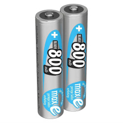 800mAh NiMH Rechargeable AAA Batteries (2-Pack)