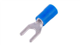 Końcówka Widełkowa Izolowana M4 Niebieska 100Szt Sge Kwb4