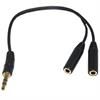 Przyłącze Jack 3.5mm wtyk - Jack 2x3.5mm gniazdo 0.20m - Slim
