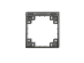 MINI Ramka pośrednia do gniazd bryzgoszczelnych z uziemieniem schuko grafitowy 11MRPB-1s KARLIK