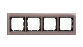 Sonata Ramka Poczwórna Szare Szkło / Czarny R-4Rgc/41/25