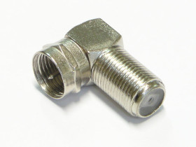 Przejście wtyk F - gniazdo F kątowe