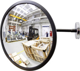 Lustro okrągłe Brewes Beobachtungsspiegel Detektiv, Magnetfuß, Schwanenhals-Halterung, Acrylglas, Ø 60 MV28369 Lusterko