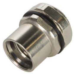 Flange socket, M12, front mounting for socket inserts, 21033012011