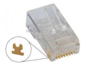 Wtyk telef. 8P 8C RJ45 ( kat. 5E ) na linkę