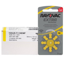 160 x baterie do aparatów słuchowych Rayovac Extra Advanced 10 MF