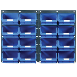 Topstore TC4 Wall Mounted Louvred Panel Kits 2 x TP2 &amp; 16 x TC4 - Blue