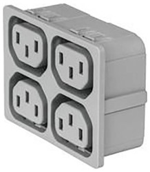 Schurter 3-103-841 Złącze męskie IEC złącze żeńskie proste Łączna ilość styków: 12 10 mA biały 1 szt.