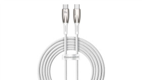 Kabel Baseus Cadh000802 Usb-C - Usb-C Pd 100W 5A 480Mb/S 2M - Biały
