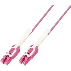 FO patch cable, uniboot, LC duplex to LC duplex, 3 m, OM4, multimode 50/125 µm, 61555D-PB-3,0M4