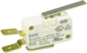 Mikroprzełącznik D45U-V3LD 250 V/AC 16 A 1 x wł/(wł) ZF chwilowy 1 szt.