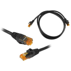 Kabel LAN kat.6 UTP 1.5m czarny