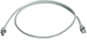 Telegärtner 100008826 RJ45 Kabel sieciowy, kabel krosowy CAT 6a S/FTP 7.50 m szary odporność na ogień, z zaczepami bloku