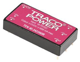 Przetwornica DC-DC, 40W, Uwe 9 → 36 V DC, Uwy ±12V dc, Iwy ±1.67A Tak, TRACOPOWER Nie