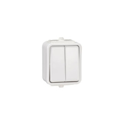 Łącznik podwójny natynkowy IP44 WNT500C01 biały Cedar Schneider Electric