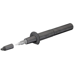 Stäubli 669112-21 PP-115/4 safety test probe CAT II black Ø 4mm resilient
