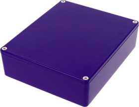 Aluminum die cast enclosure, (L x W x H) 145 x 121 x 39 mm, blue, IP54, 1590XXCB