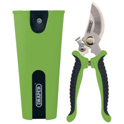 Draper 09007 Stainless Steel 190mm Bypass Secateurs and Holster Set