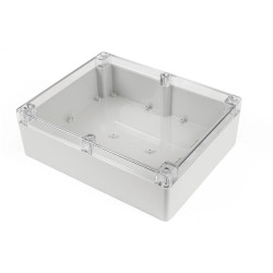 Hammond 1554Y2GYCL Watertight PC Enclosure, Clear Lid 300 x 240 x 95, Grey