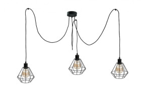 Lampa wisząca loftowa 3 xE27 FOSKAL BLACK