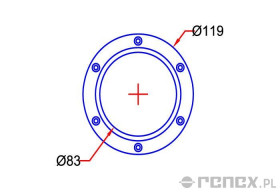 Flansza do komory pochłaniającej 80 mm biała
