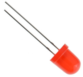 Red 8mm LED Diffused 800mcd 40°