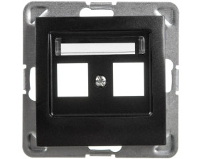 IMPRESJA Obudowa gniazda teleinformatycznego podwójnego antracyt GPK-2Y/p/50