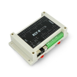 RLY-8-POE-USB - 8 przekaźników 270V/10A - sterownik USB/Ethernet PoE