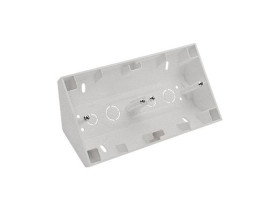 SIMON 55 Puszka natynkowa narożna podwójna do ramek LINE/DUO aluminium mat TPNR2/143 KONTAKT SIMON