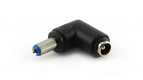 Przejściówka kątowa na wtyk beczkowy 2.1x5.5