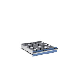 Zestaw przegródek Ściana działowa Srebrny Blacha stalowa for use with Szuflady, Dimensions650 X 750 X 100mm Bott