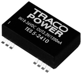 DC converter, 18-36 VDC, 5 W, 1 output, 12 VDC, 85 % efficiency, TES 5-2412