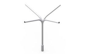 OG Wysięgnik lampowy czteramienny na słup oświetleniowy fi 54,5 mm 100stopni 41001402