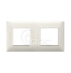 Ramka ozdobna Plana, 2+2M, Granite White, 14643.06