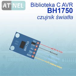 Biblioteka BH1750 - LUX METER - czujnik światła dla AVR C