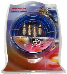 KABEL 2xRCA-2xRCA 1.5m TRANS-BLUE