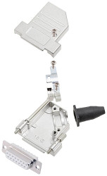 encitech 6355-8042-32 Zestaw listew żeńskich D-Sub DTSL15-LJSRG-S-DMS-W-K, rzędy: 2, styki: 15, 45 °, 1 szt.