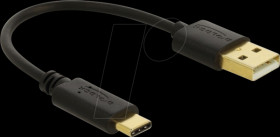 80954 USB Charging Cable Type-A to USB Type-C™ 3 A 15 cm